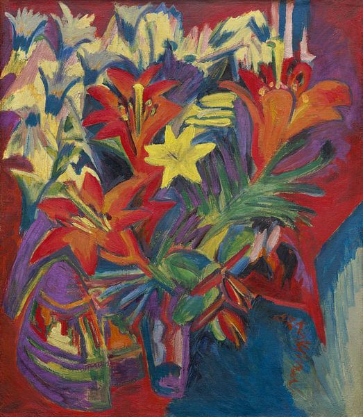 Ernst Ludwig Kirchner's Still Life with Lilies (1917) by Studio POPPY