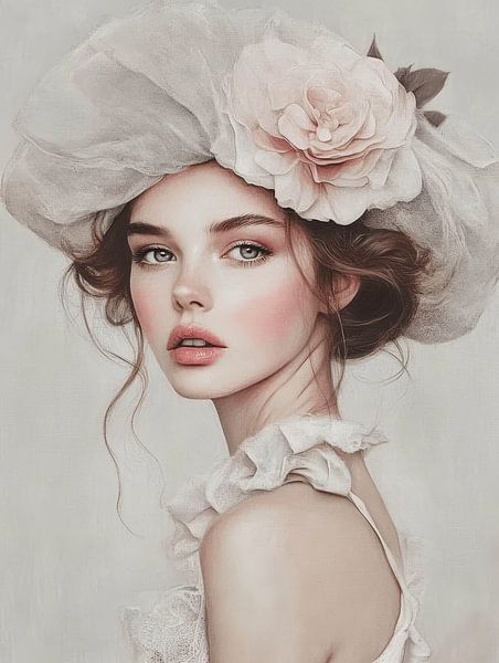 Portrait aux couleurs pastel avec une touche de douceur par Carla Van Iersel