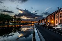 Sonnenuntergang entlang Kanal 2