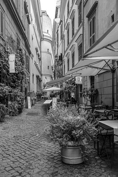 Nice street in Rome black and white by Anton de Zeeuw
