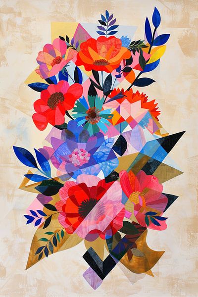 Geometrische Blumen von Poster Art Shop