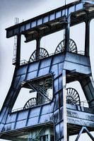 Une vieille tour d'extraction désaffectée dans la vallée de la Ruhr