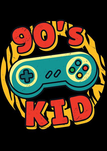 Child of the 90s | Retro gift wall decoration for Oldschook fans by Millennial Prints