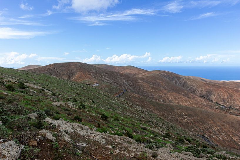 Panoramablick vom Aussichtspunkt Mirador Morro Velosa auf Fuerteventura von Reiner Conrad