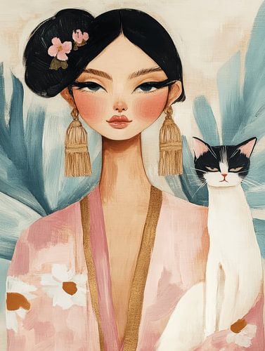 Dame aux chats sur Carla Van Iersel