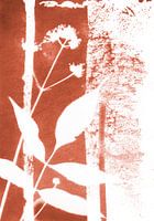 Feuilles abstraites en terre cuite