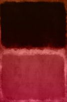 Blocs de couleurs en noir, rouge et rouille. Abstrait dans les tons neutres.