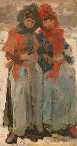 Deux filles dans la neige, Isaac Israels par Des maîtres magistraux