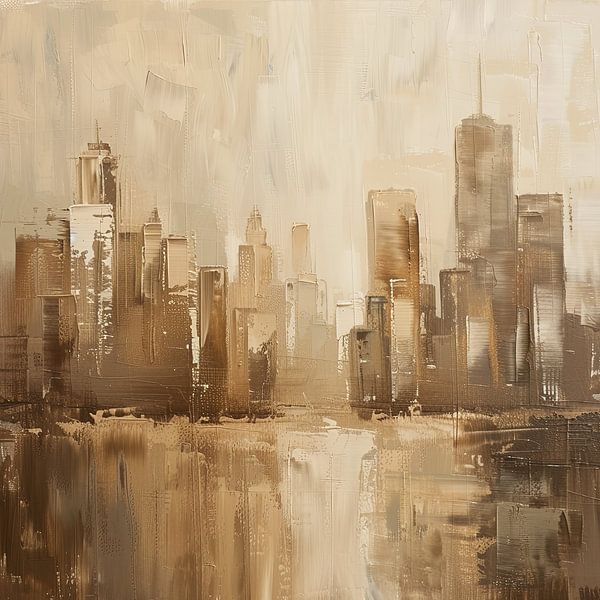 Stadt in Sepia von Studio WegWijs