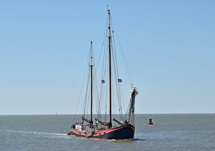 Das braune Flottenschiff Aegir von Piet Kooistra