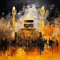 Mekka kaaba steen moskee abstract