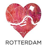 Love for Rotterdam | City map in a heart