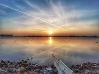 Zonsondergang in de polder