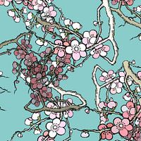 GRAFISCHE PRINT KERSENBLOESEM 2