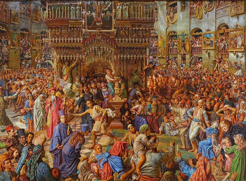 William Holman Hunt. The Miracle of the Sacred Fire von 1000 Schilderijen