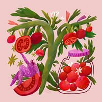 Les tomates dans le jardin