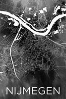 Nijmegen | City map on black watercolour