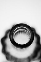 Glass bottle black and white