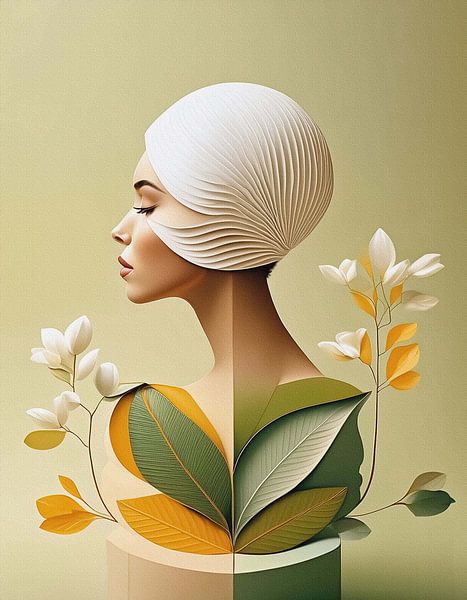 Portrait abstrait - Garden of Secrets par Moonheart Artworks