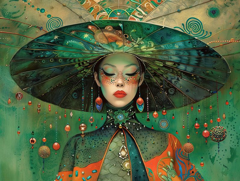 Bay Lady | Emerald Dream von Abstraktes Gemälde