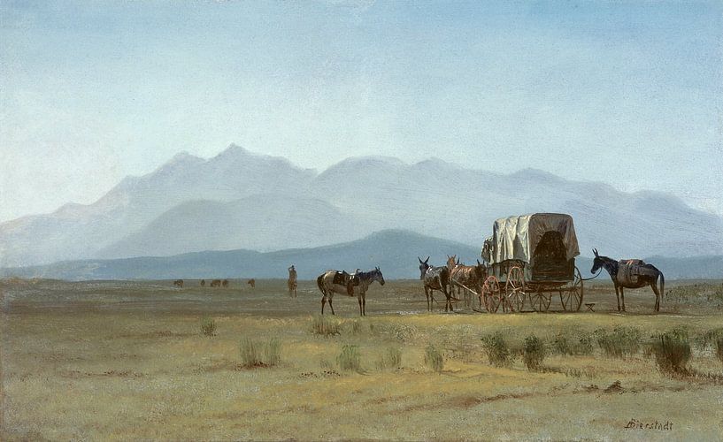 Albert Bierstadt, Vermessungswagen in den Rocky Mountains, 1859 von Atelier Liesjes