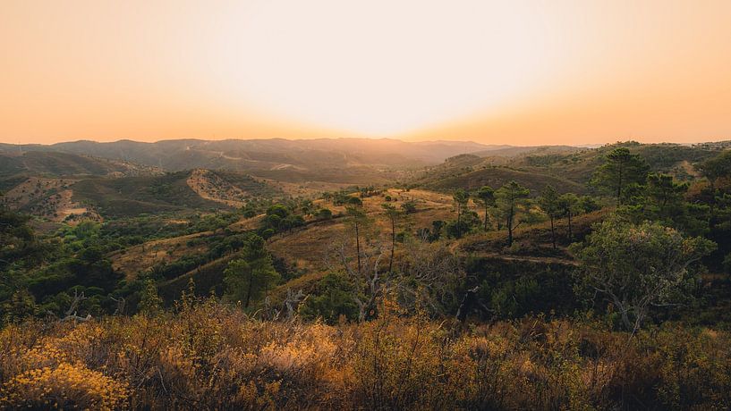 The hinterland of Sao Bras de alportel at sunrise by Bart Hageman Photography