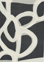 Japandi Brush Stroke Flow #3 | Black White