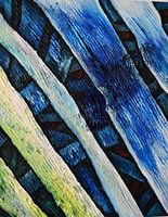 Abstrakt unter den blau-gelben Linien