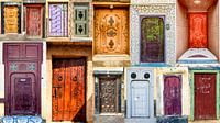 Collection of individually designed artisan entry doors in Morocco