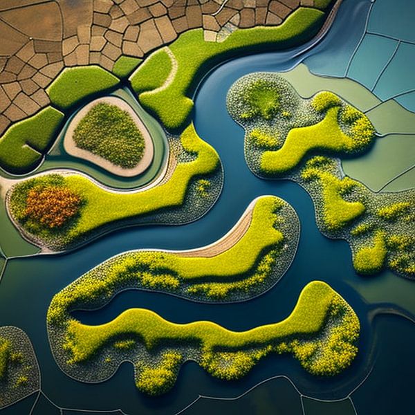 Topografischer Fluss von Vythryd Arts