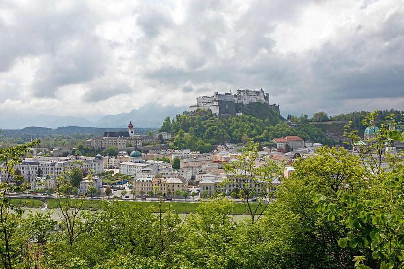 Salzburg - view of the old town and the fortress Hohensalzburg by t.ART