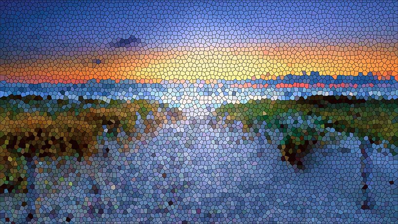 Sonnenuntergang über der Nordsee von Jenco van Zalk