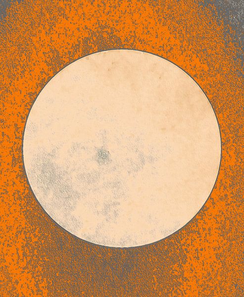 Mond in Sanftem Licht in Naturfarben von Mad Dog Art