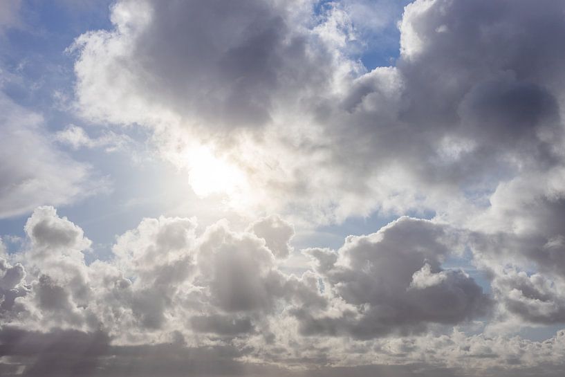 Clouds with the sun behind them by PIX on the wall