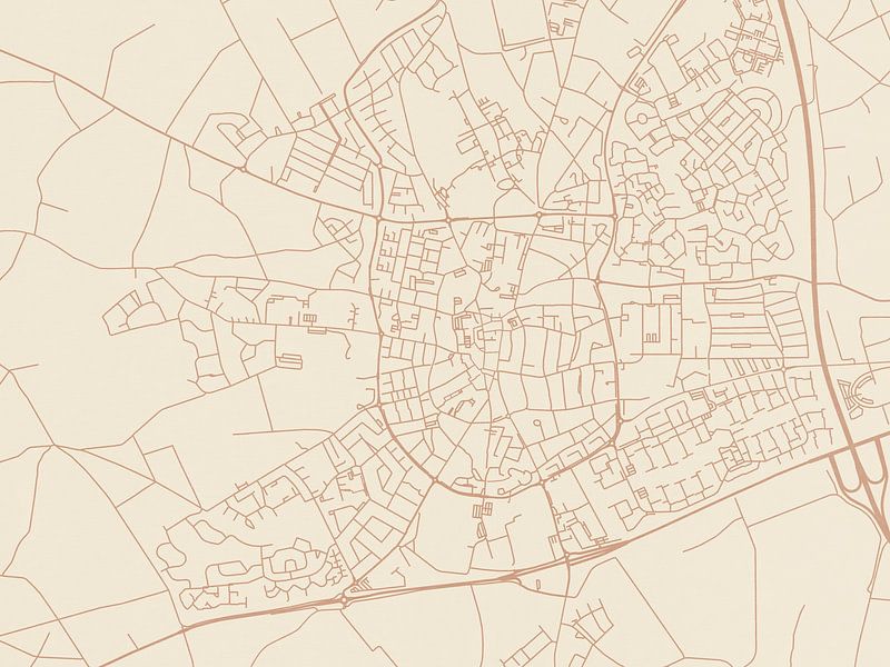 Terracotta-Stil Karte von Venray von De Kaartenwinkel