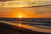 Coucher de soleil sur la côte de Zélande