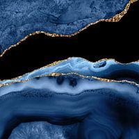 Navy & Gold Agate Texture 13