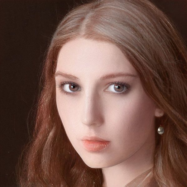 Foto van het meisje met de parel van Arjen Roos