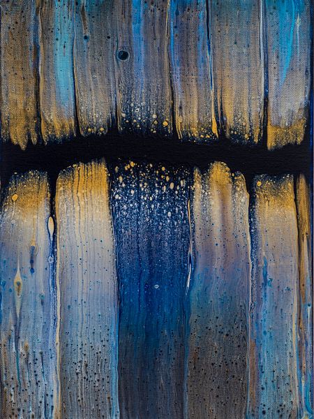 Kini beach colours-abstrait, peinture acrylique sur toile par Hannie Kassenaar