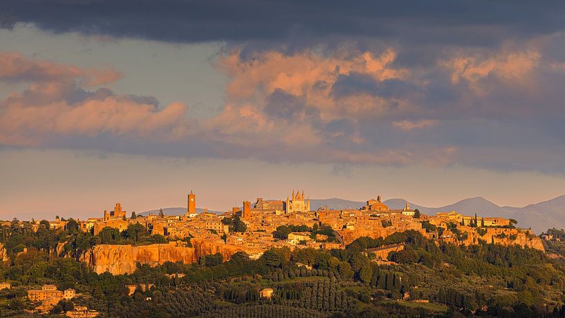 Dramatic cloud cover over Orvieto at sunset by Henk Meijer Photography