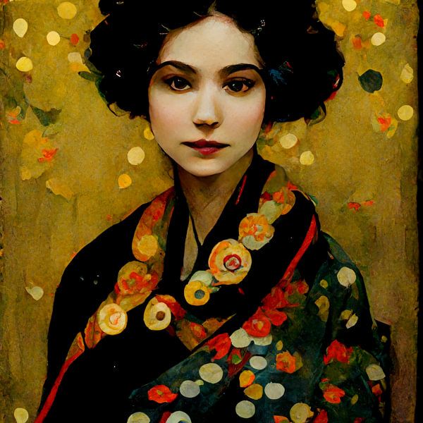 Geisha an Klimt 2 von DNH Expressions