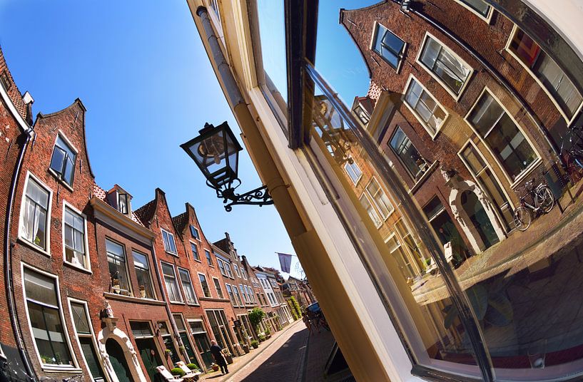 Oude Leidse straat met Lantaarn von Georges Hoeberechts