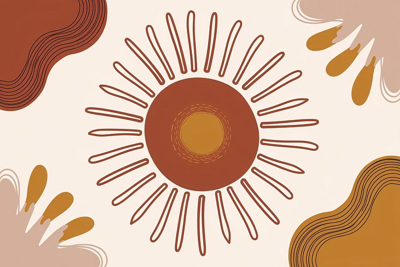 Boho zon en abstract patroon van Art & Soul Creations