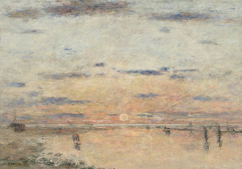 Le Havre: Sonnenuntergang am Meer, Eugène Boudin von Meisterhafte Meister