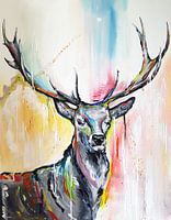 Abstract Deer with beautiful colors