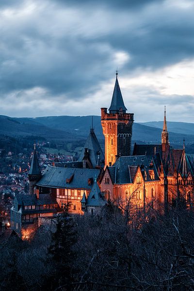 Le château de Wernigerode au crépuscule par Oliver Henze