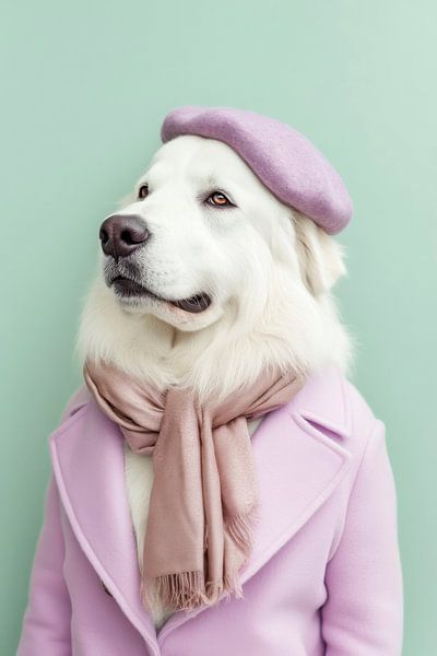 Great Pyrenees dog by Poster Art Shop