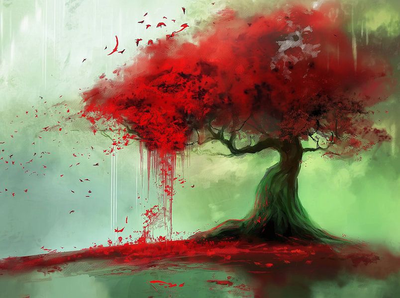 Verlangen in het stille groen van artefacti