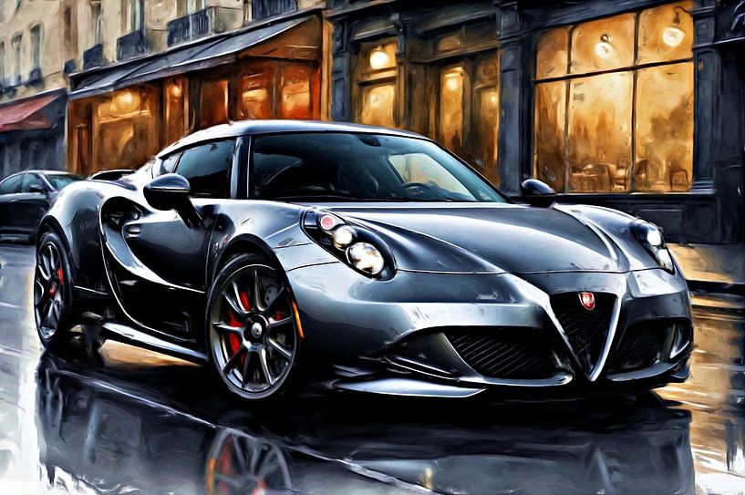 Alfa Romeo 4C in zilvergrijs van DeVerviersBelgium