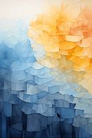 Verwobenes Blau und Gelb